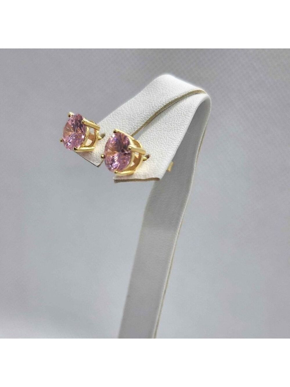 NEW Sterling Silver 925 Pink GemStone Studs - Earrings